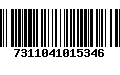 Código de Barras 7311041015346