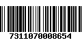 Código de Barras 7311070008654