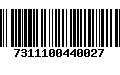 Código de Barras 7311100440027