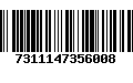 Código de Barras 7311147356008