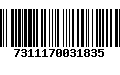 Código de Barras 7311170031835