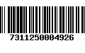 Código de Barras 7311250004926