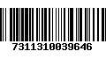 Código de Barras 7311310039646