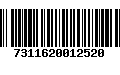 Código de Barras 7311620012520