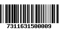 Código de Barras 7311631500009