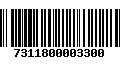 Código de Barras 7311800003300