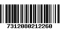 Código de Barras 7312080212260