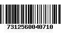 Código de Barras 7312560040710