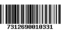 Código de Barras 7312690010331