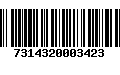 Código de Barras 7314320003423