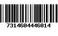 Código de Barras 7314604446014