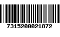 Código de Barras 7315200021872