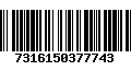 Código de Barras 7316150377743