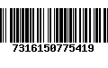 Código de Barras 7316150775419