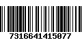 Código de Barras 7316641415077