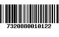 Código de Barras 7320880010122