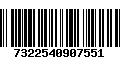 Código de Barras 7322540907551