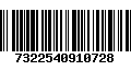 Código de Barras 7322540910728