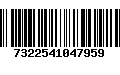 Código de Barras 7322541047959