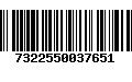 Código de Barras 7322550037651