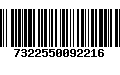 Código de Barras 7322550092216