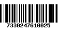 Código de Barras 7330247610025
