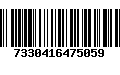 Código de Barras 7330416475059