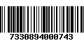 Código de Barras 7330894000743