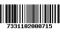 Código de Barras 7331102000715