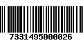 Código de Barras 7331495000026