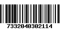 Código de Barras 7332040302114