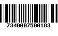 Código de Barras 7340007500183