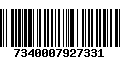 Código de Barras 7340007927331