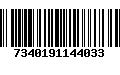 Código de Barras 7340191144033