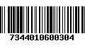 Código de Barras 7344010600304