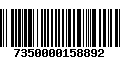 Código de Barras 7350000158892