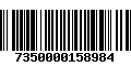 Código de Barras 7350000158984