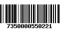 Código de Barras 7350000550221