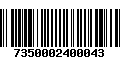 Código de Barras 7350002400043