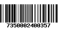 Código de Barras 7350002400357