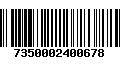 Código de Barras 7350002400678