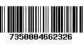 Código de Barras 7350004662326