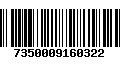 Código de Barras 7350009160322