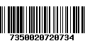 Código de Barras 7350020720734