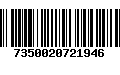 Código de Barras 7350020721946