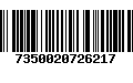 Código de Barras 7350020726217