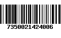 Código de Barras 7350021424006