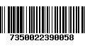 Código de Barras 7350022390058