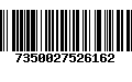 Código de Barras 7350027526162