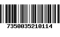 Código de Barras 7350035210114